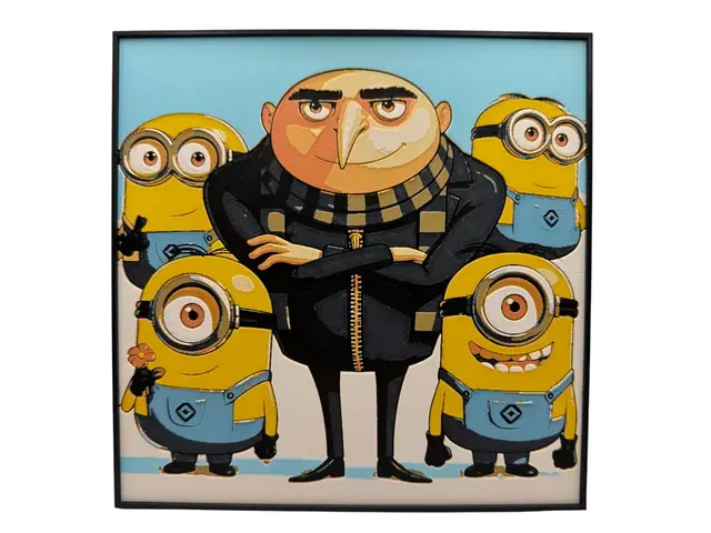 HueForge model: Gru and Minions by BusyKikiBee