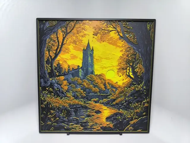 HueForge model: Castle in Autumn - Hueforge by BeaN