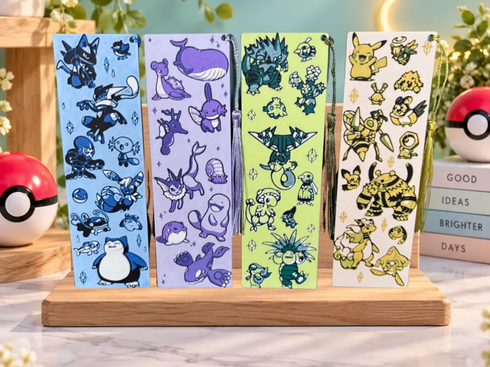 Pokemon Bookmarks by EDesign HueForge model: Pokemon Bookmarks by EDesign