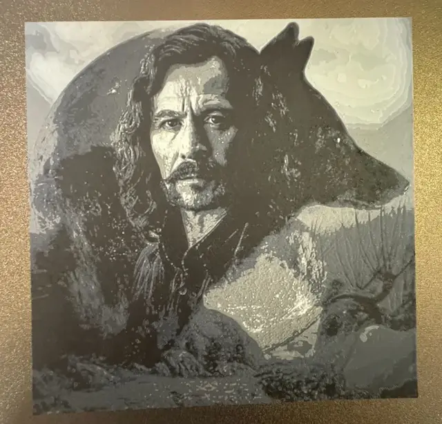 HueForge model: Sirius Black Harry Potter Hueforge 200x200 by Strata Prints