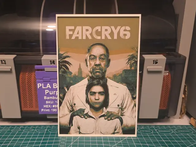 HueForge model: Far Cry 6 Game Poster - Hueforge Art by Lumpy3D