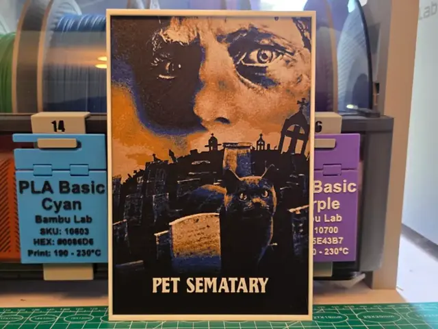 HueForge model: Pet Sematary Movie Poster - Hueforge Art by Lumpy3D