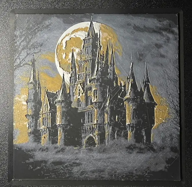 HueForge model: Spooky Castle - Hueforge Print by cyanidesugar