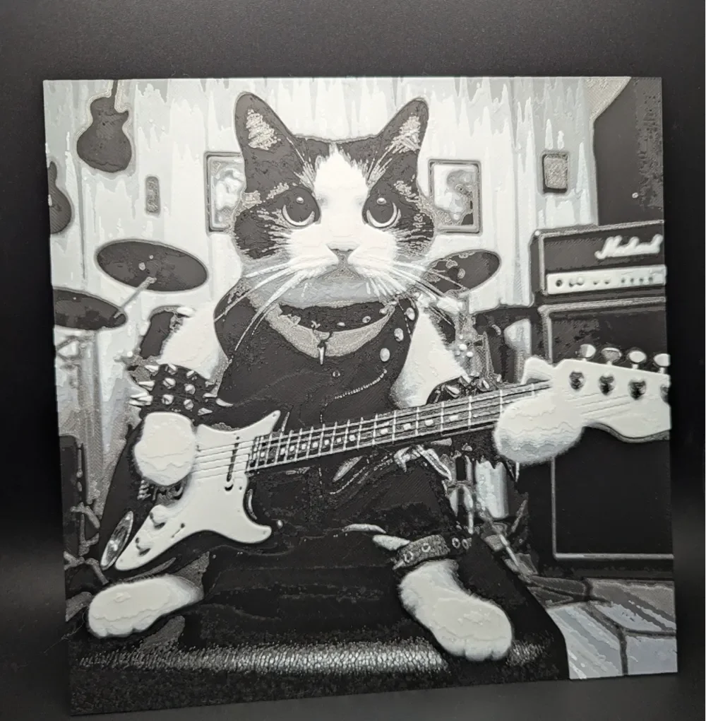 Punk Rock Kitty Hueforge by the_bearded_jedi HueForge model: Punk Rock Kitty Hueforge by the_bearded_jedi