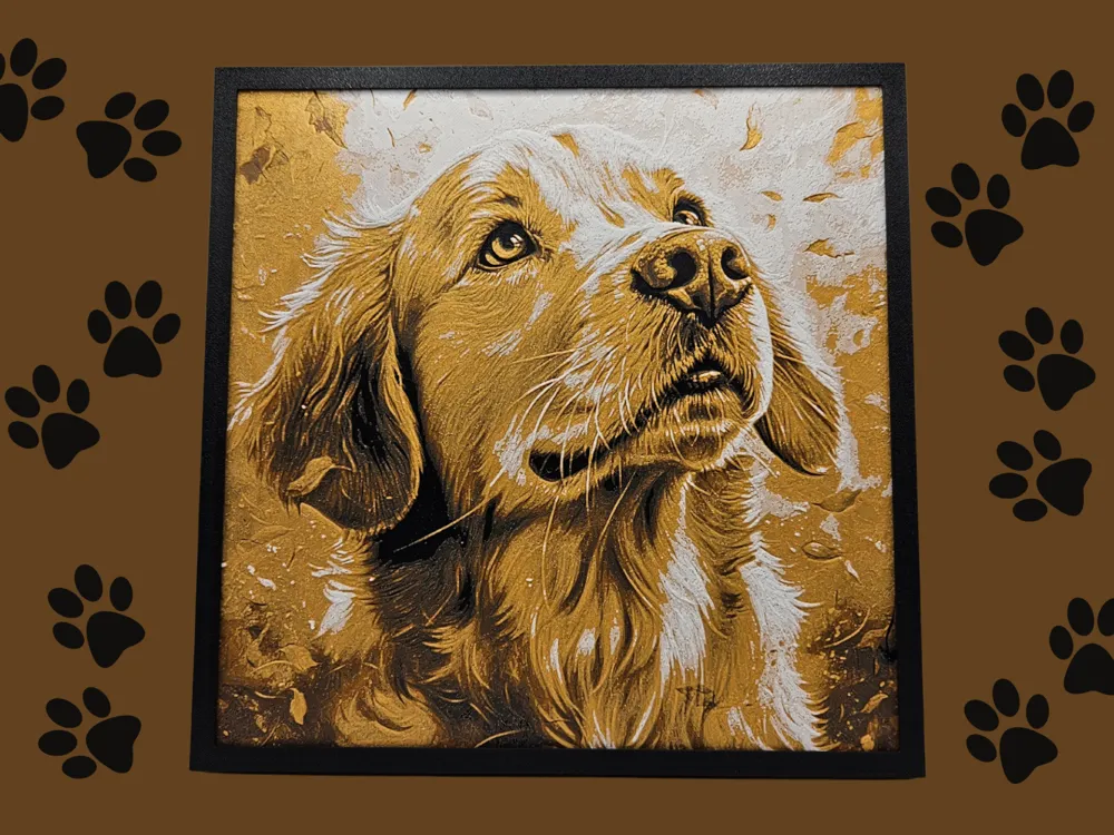 Golden Retriever Hueforge by Canadian Gamer HueForge model: Golden Retriever Hueforge by Canadian Gamer