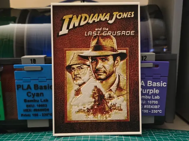 HueForge model: Indiana Jones and the Last Crusade - Hueforge Art by Lumpy3D
