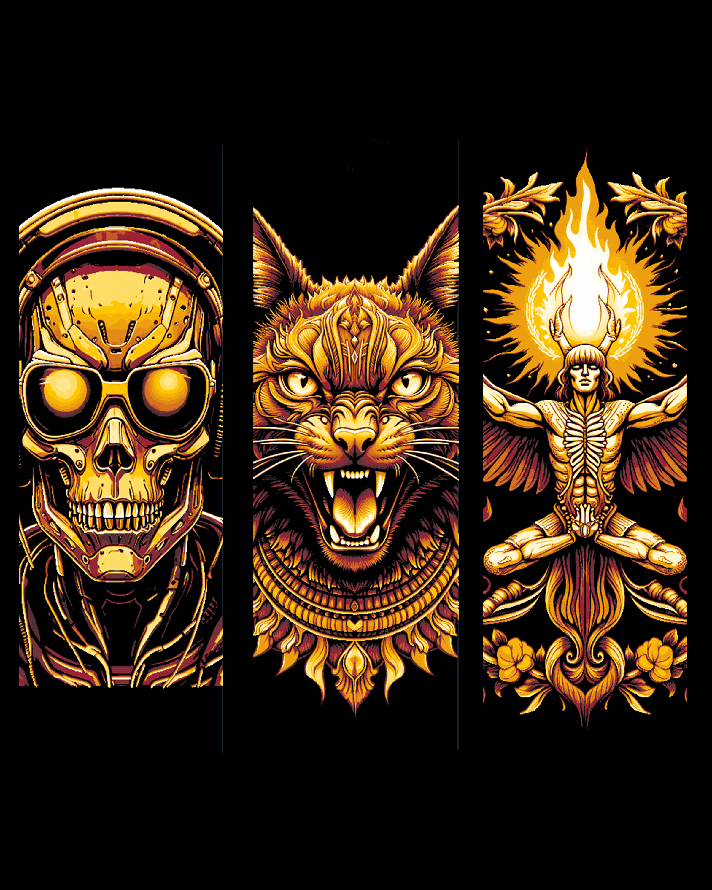Sometimes a T-shirt design is just too cool to not share - Set of bookmarks by BooneCo3d HueForge model: Sometimes a T-shirt design is just too cool to not share - Set of bookmarks by BooneCo3d