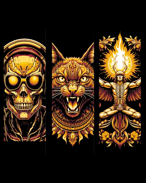 HueForge model: Sometimes a T-shirt design is just too cool to not share - Set of bookmarks by BooneCo3d
