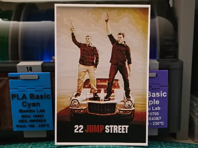 HueForge model: 22 Jump Street Movie Poster - Hueforge Art by Lumpy3D