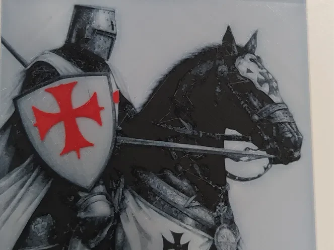 Mounted Templar by 3Dprintsbar HueForge model: Mounted Templar by 3Dprintsbar
