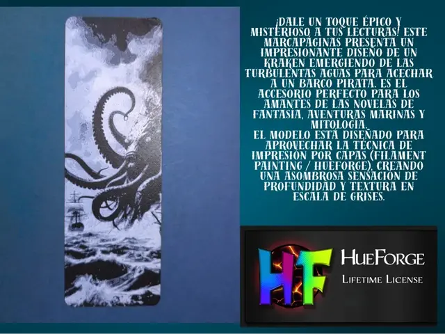 HueForge model: Bookmark Epic Kraken by FYTY112