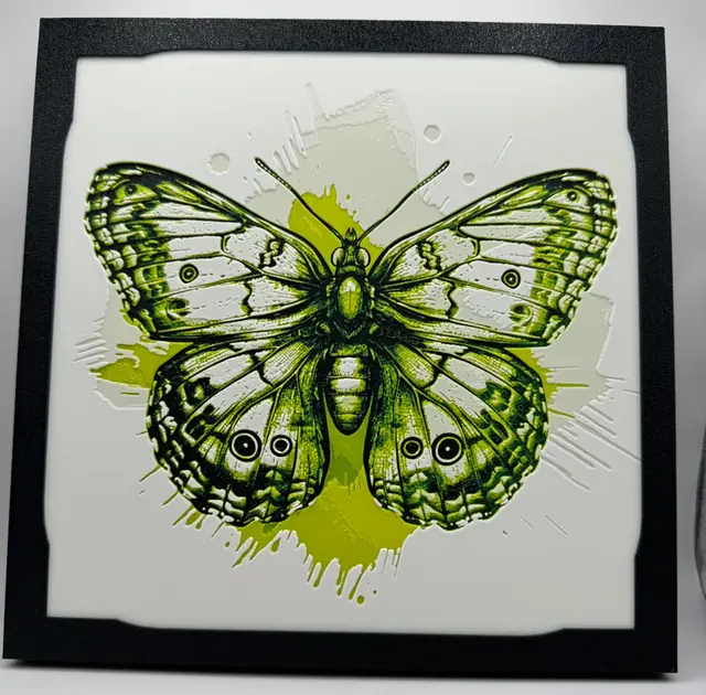 HueForge model: Butterfly - Clouded Sulphur - Hueforge by Canadian Gamer
