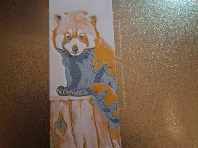 HueForge model: Red Panda multicolour Bookmark by 3dGlow