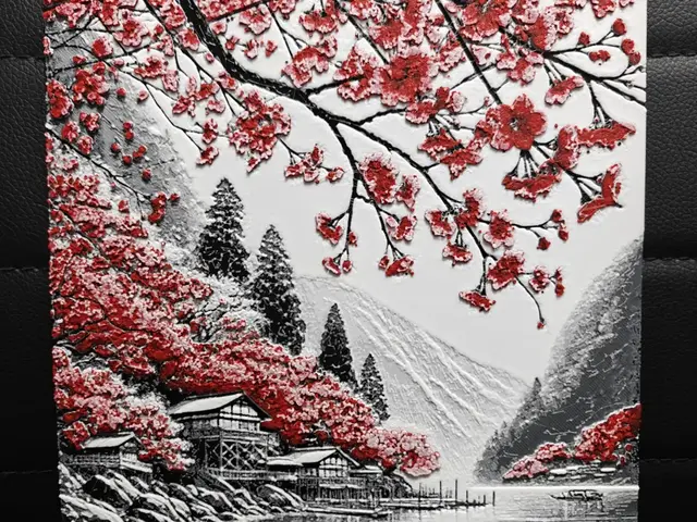 HueForge model: Spring in Japan by TheHueforgeLady