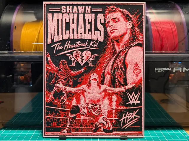 Shawn Michaels WWE Poster HueForge
