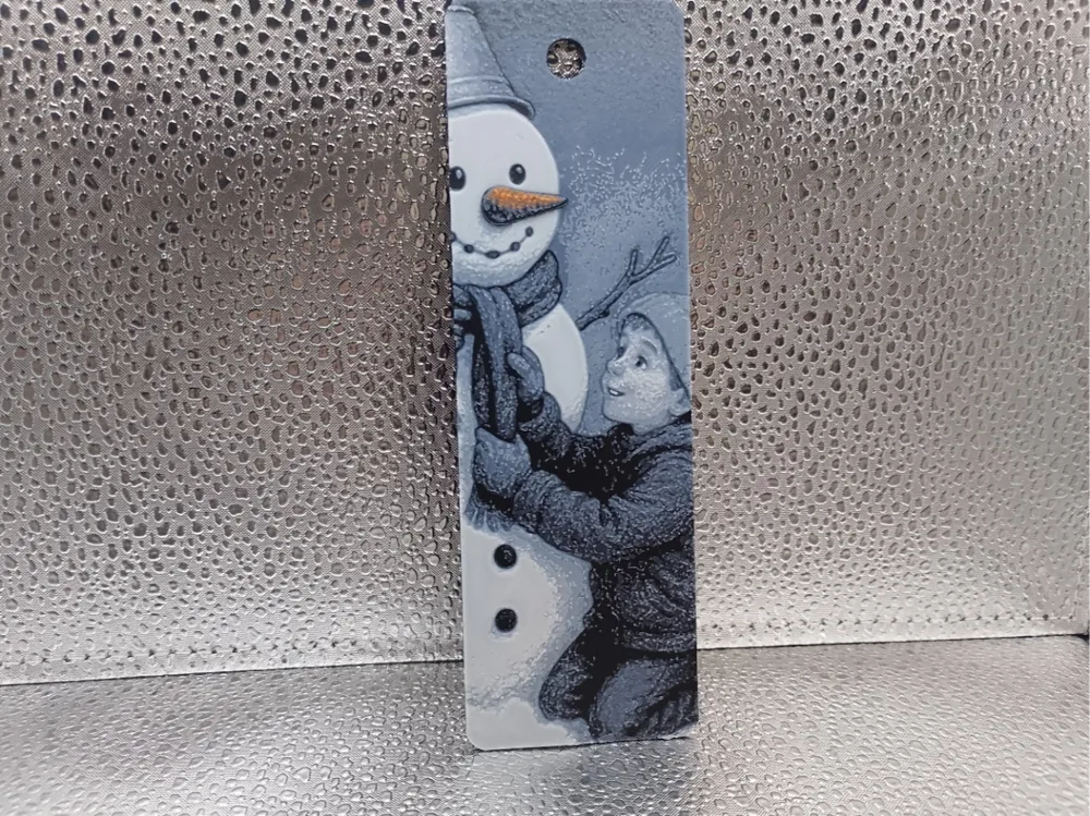 Snowman Bookmark - HueForge by Borishotch Industries HueForge model: Snowman Bookmark - HueForge by Borishotch Industries