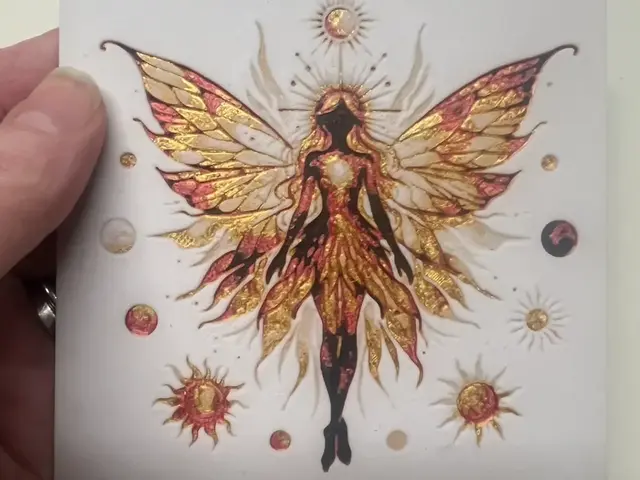HueForge model: Sun Fire fairy Coaster by Leafy