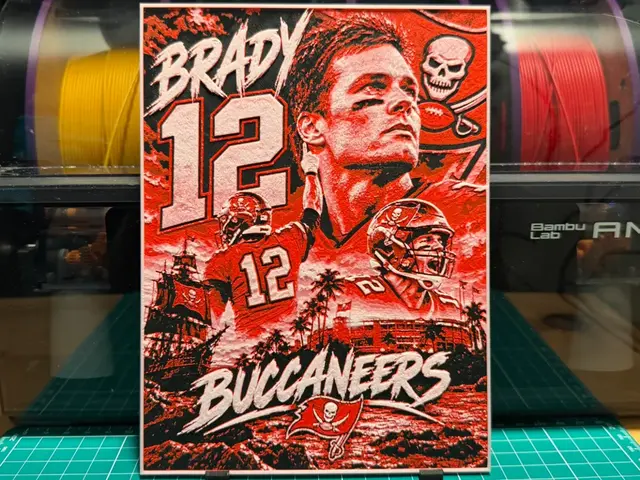 HueForge model: Tom Brady Buccaneers Poster HueForge by liv_3d