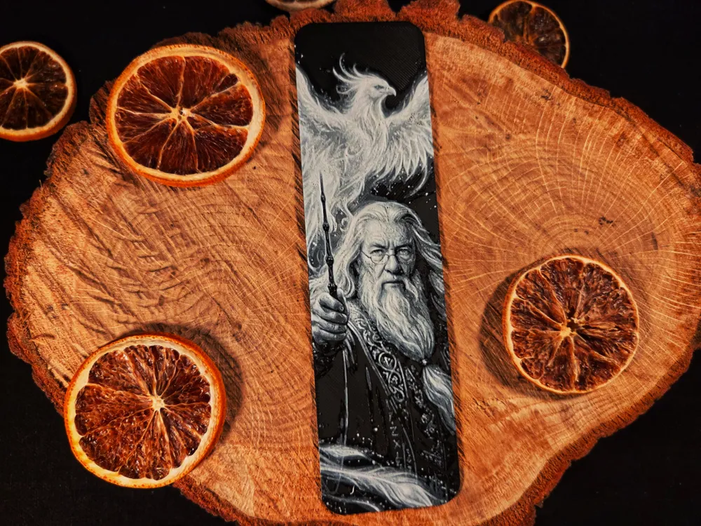 Albus Dumbledore, Harry Potter inspired bookmark by EternalDesigns3D HueForge model: Albus Dumbledore, Harry Potter inspired bookmark by EternalDesigns3D