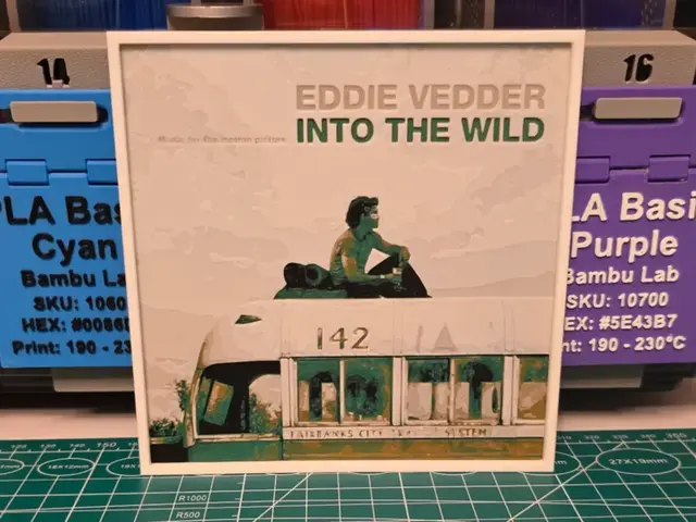 HueForge model: Eddie Vedder "Into the Wild Soundtrack" Album Art by Lumpy3D
