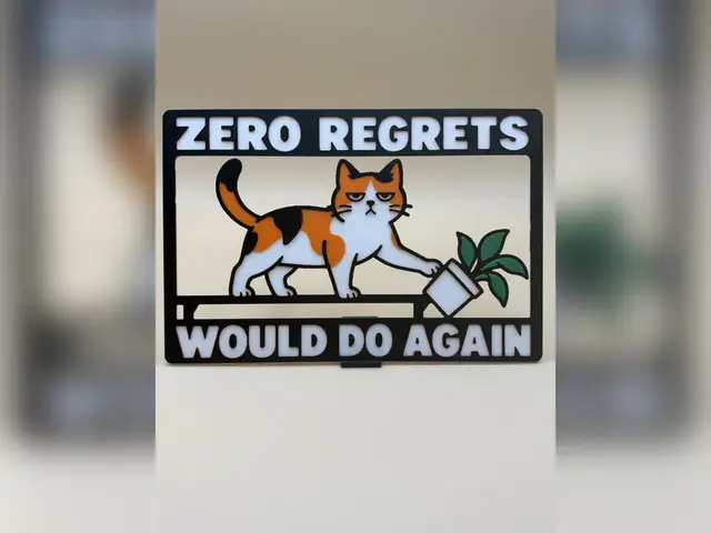 Zero Regrets Cat HueForge Print
