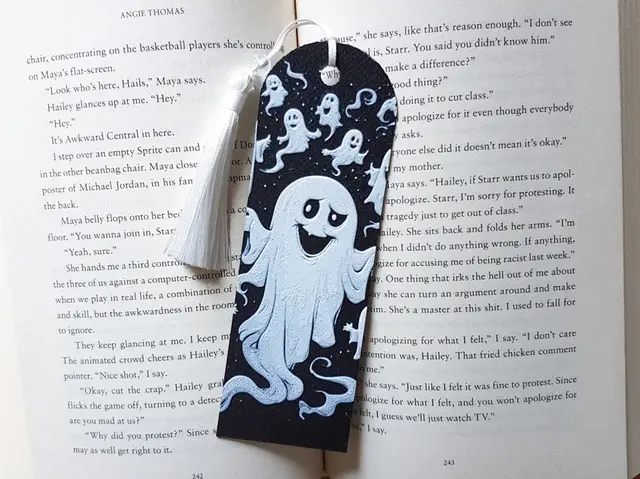 HueForge model: Bookmark, Halloween Ghosts, Cartoon by Dame Jo