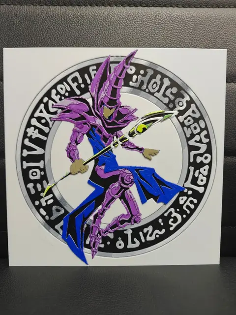 HueForge model: Yu-Gi-Oh! Dark Magician by TheHueforgeLady