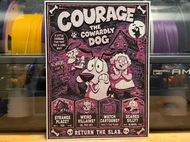 HueForge model: Courage The Cowardly Dog HueForge by liv_3d