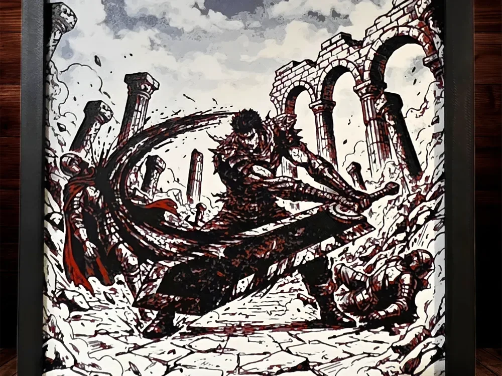 Guts - Berserk (2025 Model New One coming soon) by Side Quest Hues HueForge model: Guts - Berserk (2025 Model New One coming soon) by Side Quest Hues