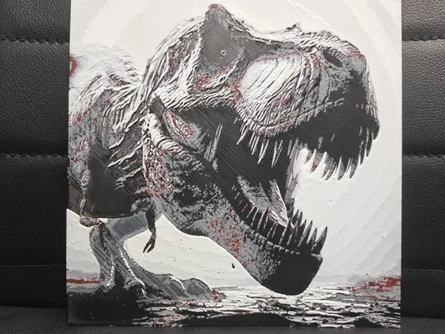 HueForge model: T-Rex Closeup by TheHueforgeLady