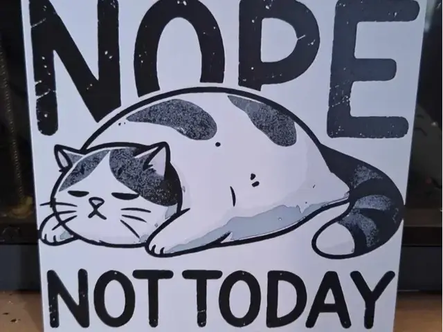 HueForge model: Nope Not Today - lazy cat - hueforge by 3dGlow