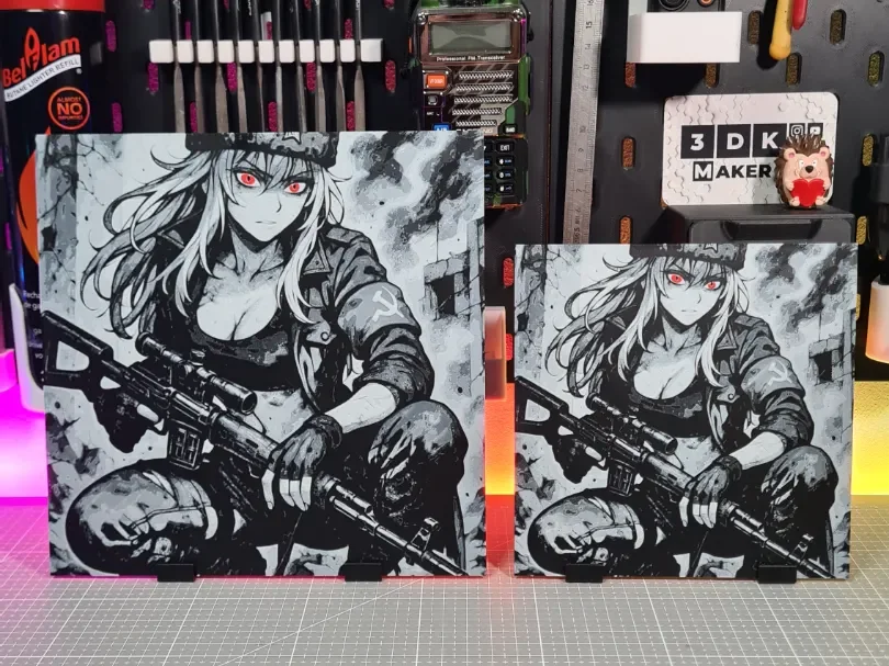 Girl Anime Soviet Sniper – Hueforge – 4 Colors by Montoya Maker HueForge model: Girl Anime Soviet Sniper – Hueforge – 4 Colors by Montoya Maker