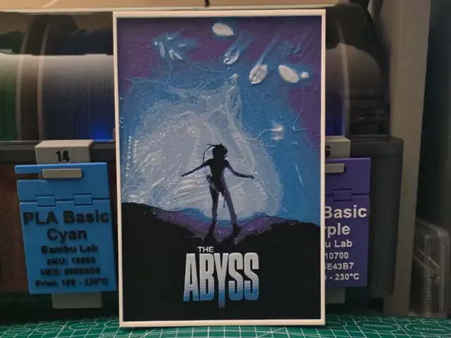 HueForge model: The Abyss Movie Poster - Hueforge Art by Lumpy3D