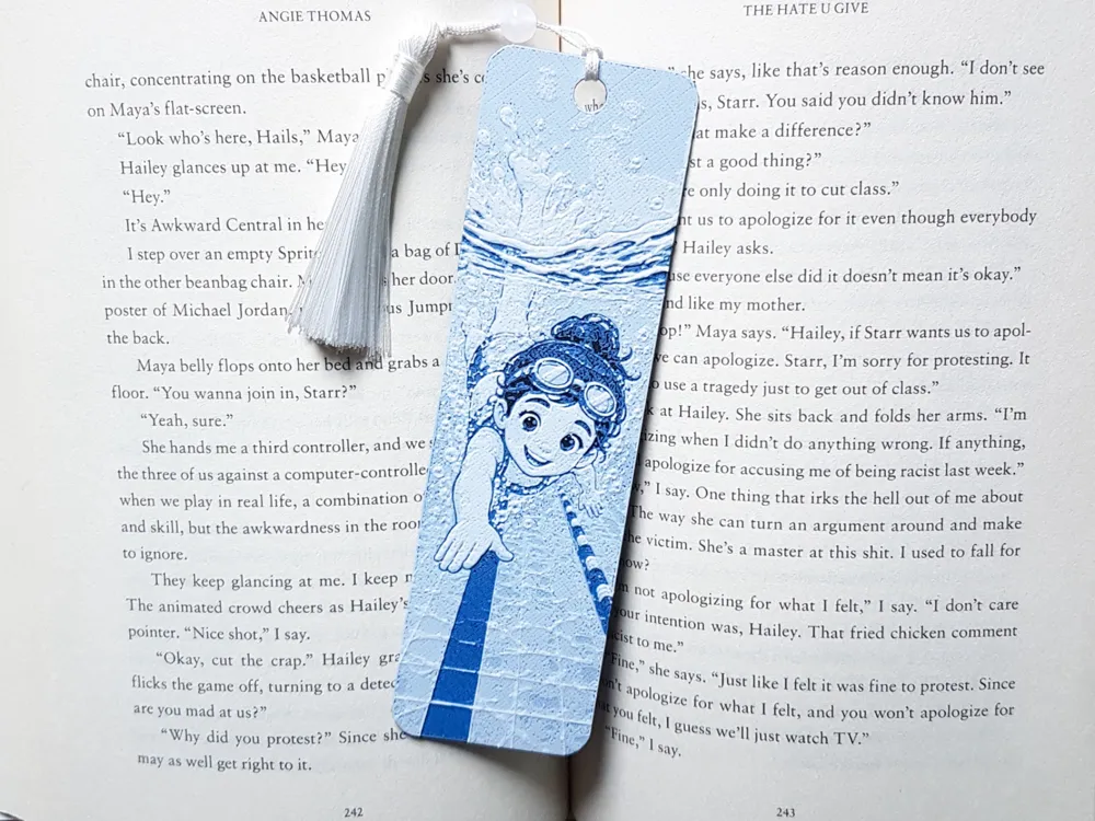 Bookmark, Girl Swimmer by Dame Jo HueForge model: Bookmark, Girl Swimmer by Dame Jo
