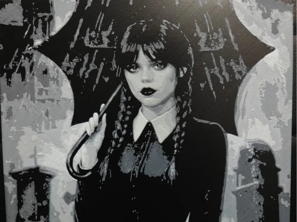 Wednesday Addams Jenna Ortega NO AMS REQUIRED by TheHueforgeLady HueForge model: Wednesday Addams Jenna Ortega NO AMS REQUIRED by TheHueforgeLady