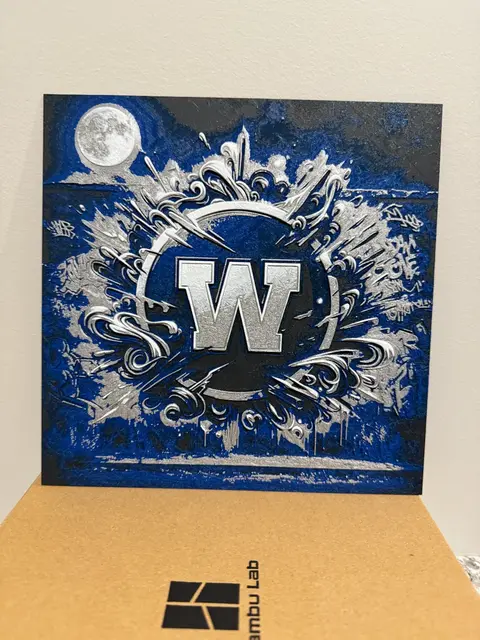 HueForge model: Winnipeg Blue Bombers - CFL Hueforge by Canadian Gamer