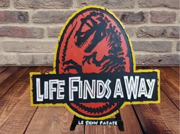 HueForge model: Jurassic Park ( Life Finds A Way ) hueforge by leshowpatate