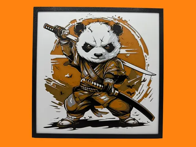 HueForge model: Panda Samurai by Canadian Gamer