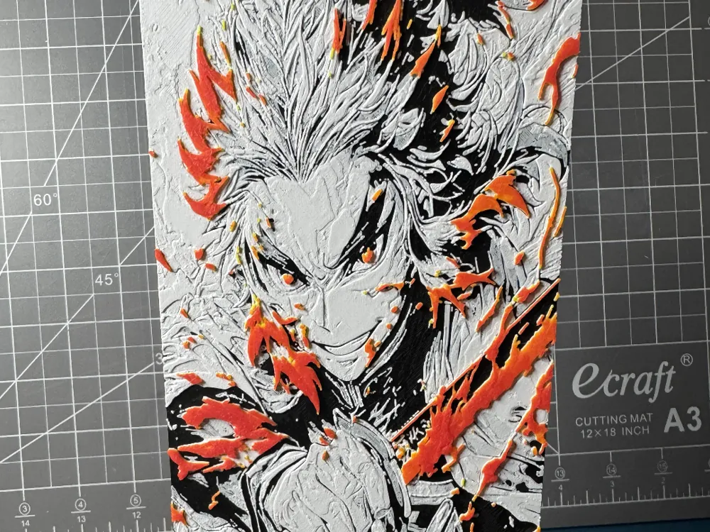 Hueforge kyojuro Rengoku Ablaze (Demon Slayer) by SBC Creations HueForge model: Hueforge kyojuro Rengoku Ablaze (Demon Slayer) by SBC Creations