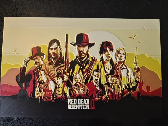 HueForge model: RDR2 Wall Art by FiremanprintsIRL (BR3Design)