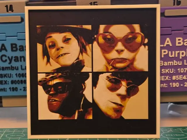 HueForge model: Gorillaz "Humanz" Album - Hueforge Art by Lumpy3D