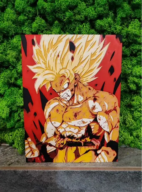 HueForge model: Super Saiyan Rage by Garuda3D