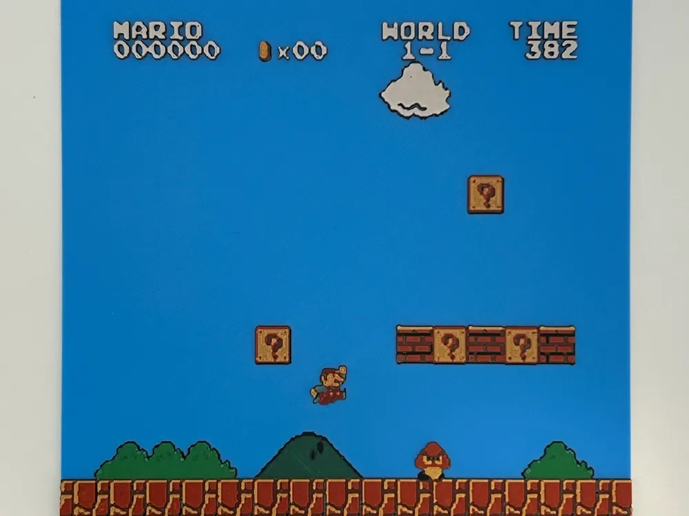 Super Mario Bros World 1-1 HueForge by CreativeDestructions HueForge model: Super Mario Bros World 1-1 HueForge by CreativeDestructions
