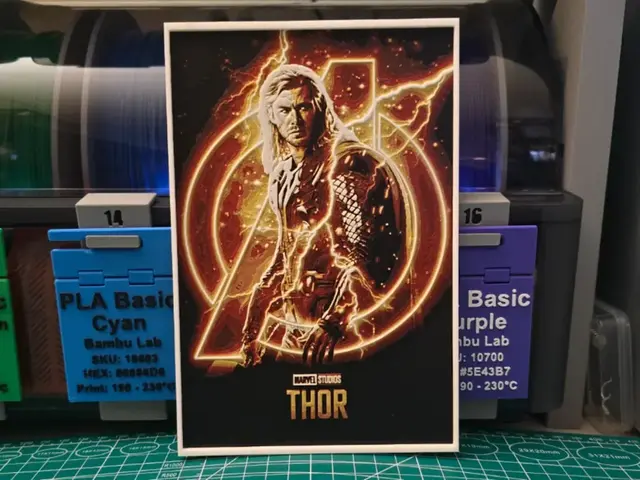 HueForge model: Thor Movie Poster - Hueforge Art by Lumpy3D