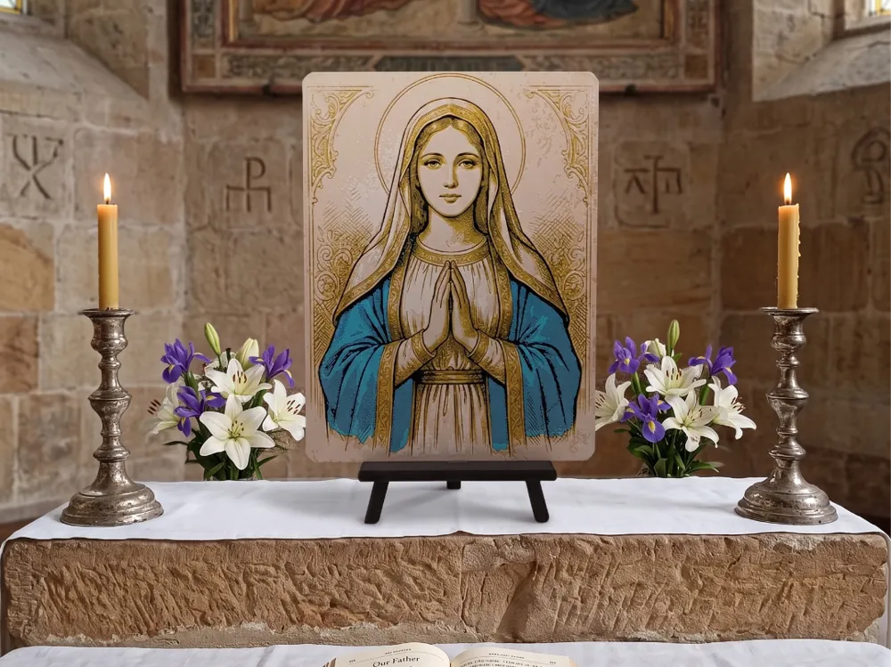 Holy Mother, Virgin Mary by 3djd HueForge model: Holy Mother, Virgin Mary by 3djd