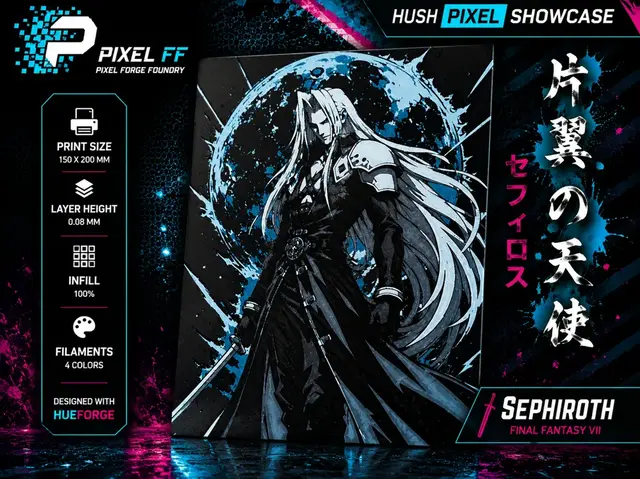 HueForge model: Sephiroth - HueForge by Hush | PixelFF