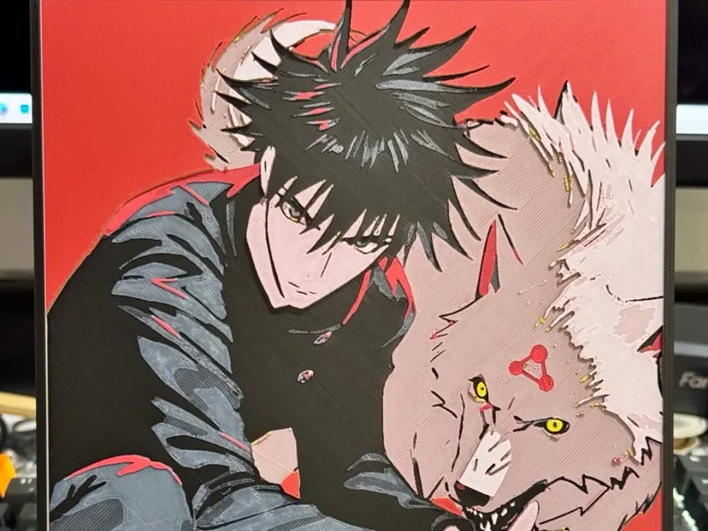 Jujutsu Kaisen - Megumi Fushiguro - Hueforge by Strata Prints HueForge model: Jujutsu Kaisen - Megumi Fushiguro - Hueforge by Strata Prints