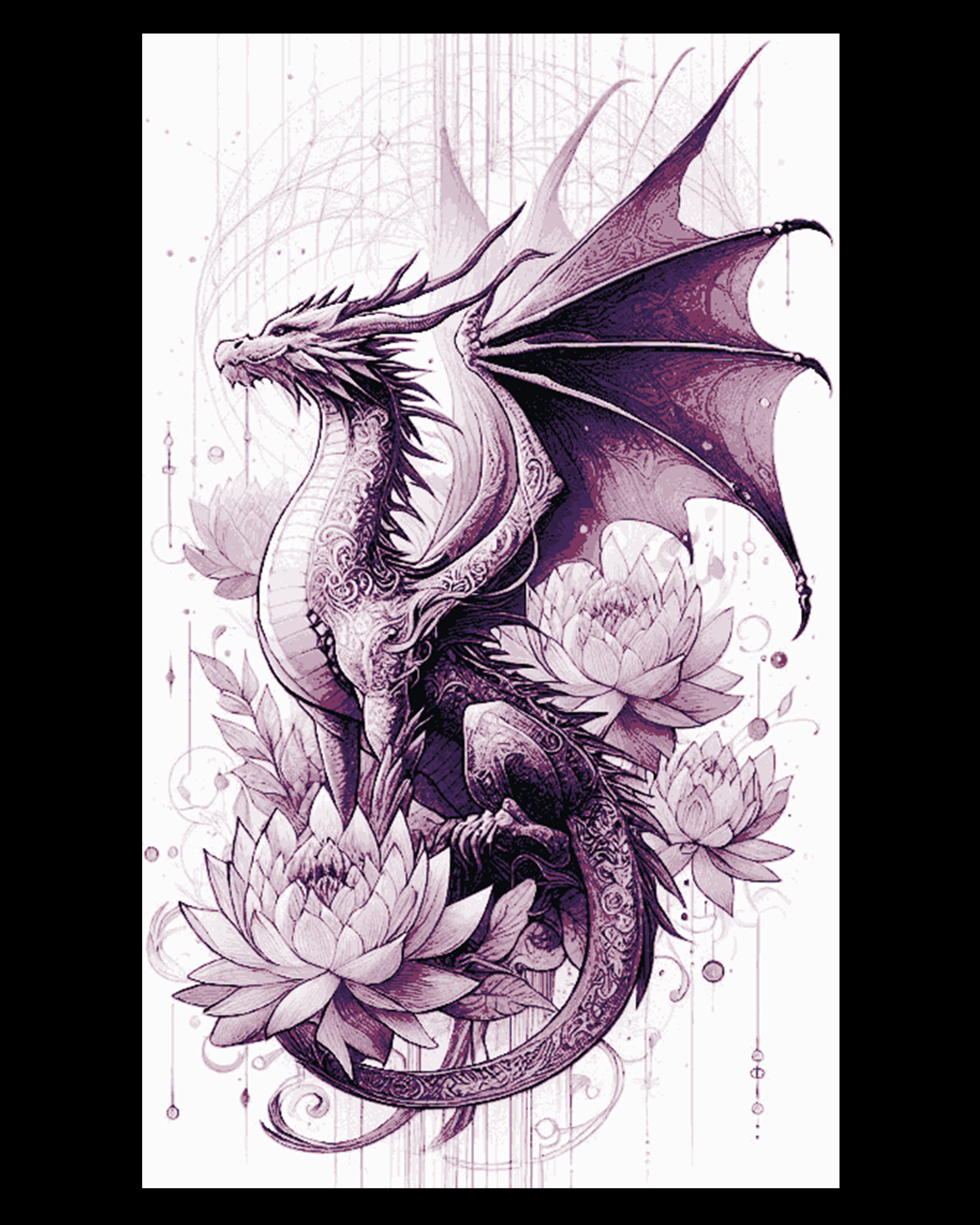 fantasy drawing of a noble dragon - Hueforge wall art by BooneCo3d HueForge model: fantasy drawing of a noble dragon - Hueforge wall art by BooneCo3d