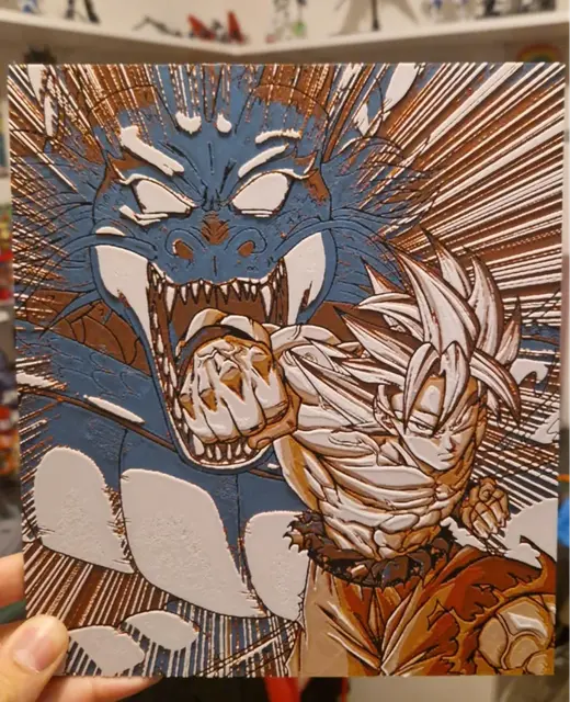 HueForge model: Dragon Ball Super - Goku Ultra Instinct by Dakiren