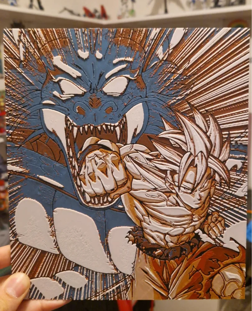 Dragon Ball Super - Goku Ultra Instinct by Dakiren HueForge model: Dragon Ball Super - Goku Ultra Instinct by Dakiren